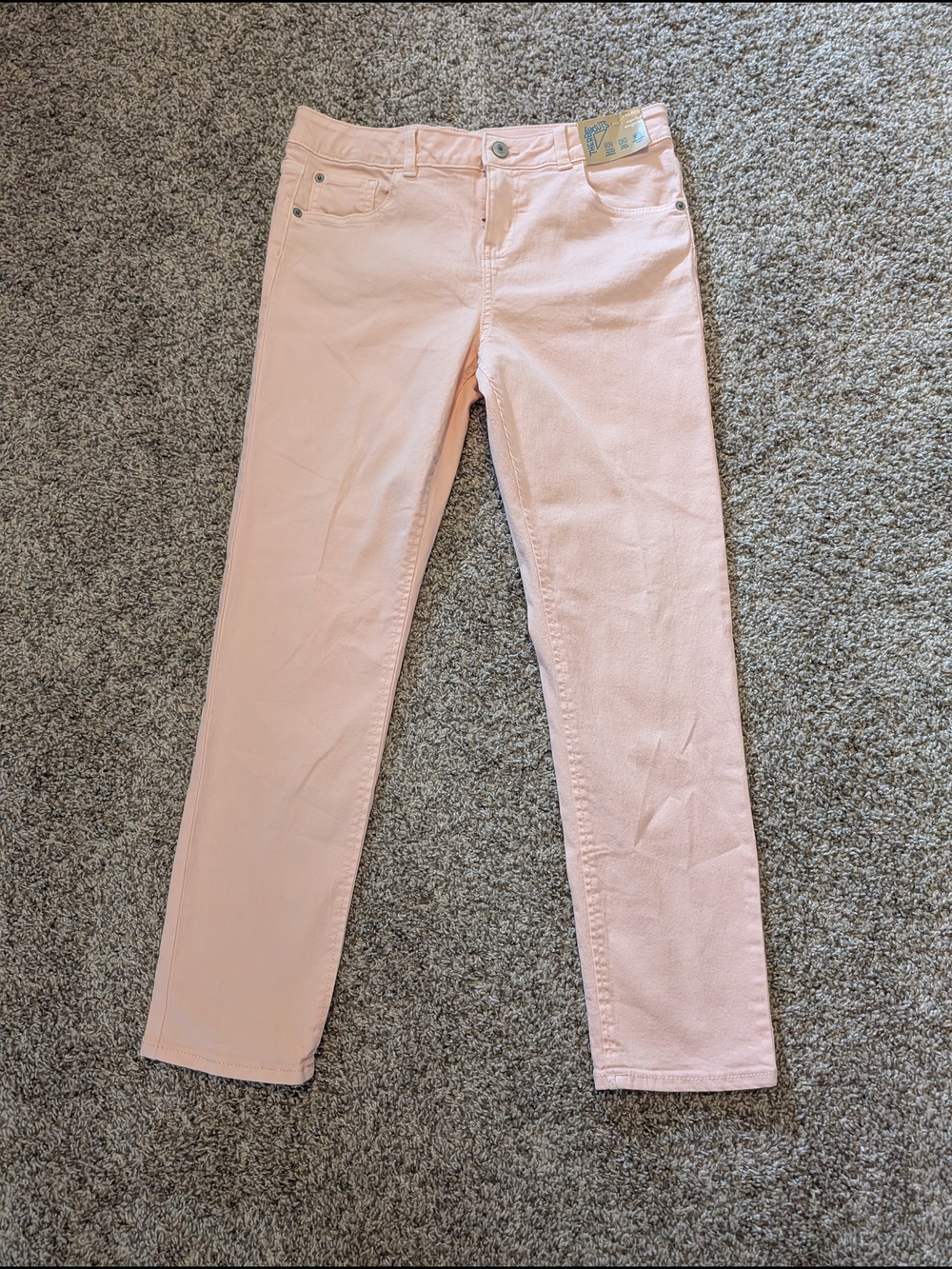 ThereAbouts Girls Crystal Pink Skinny Jeans Made With Recycled Materials, 14